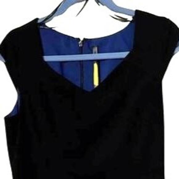 Marc NY Dress Womens Size 6 Black Sleeveless LIned Zip Close Pencil Straight - Picture 2 of 8